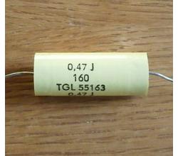 Kondensator 0,47 uF 160 V 5 % axial ( MKT )